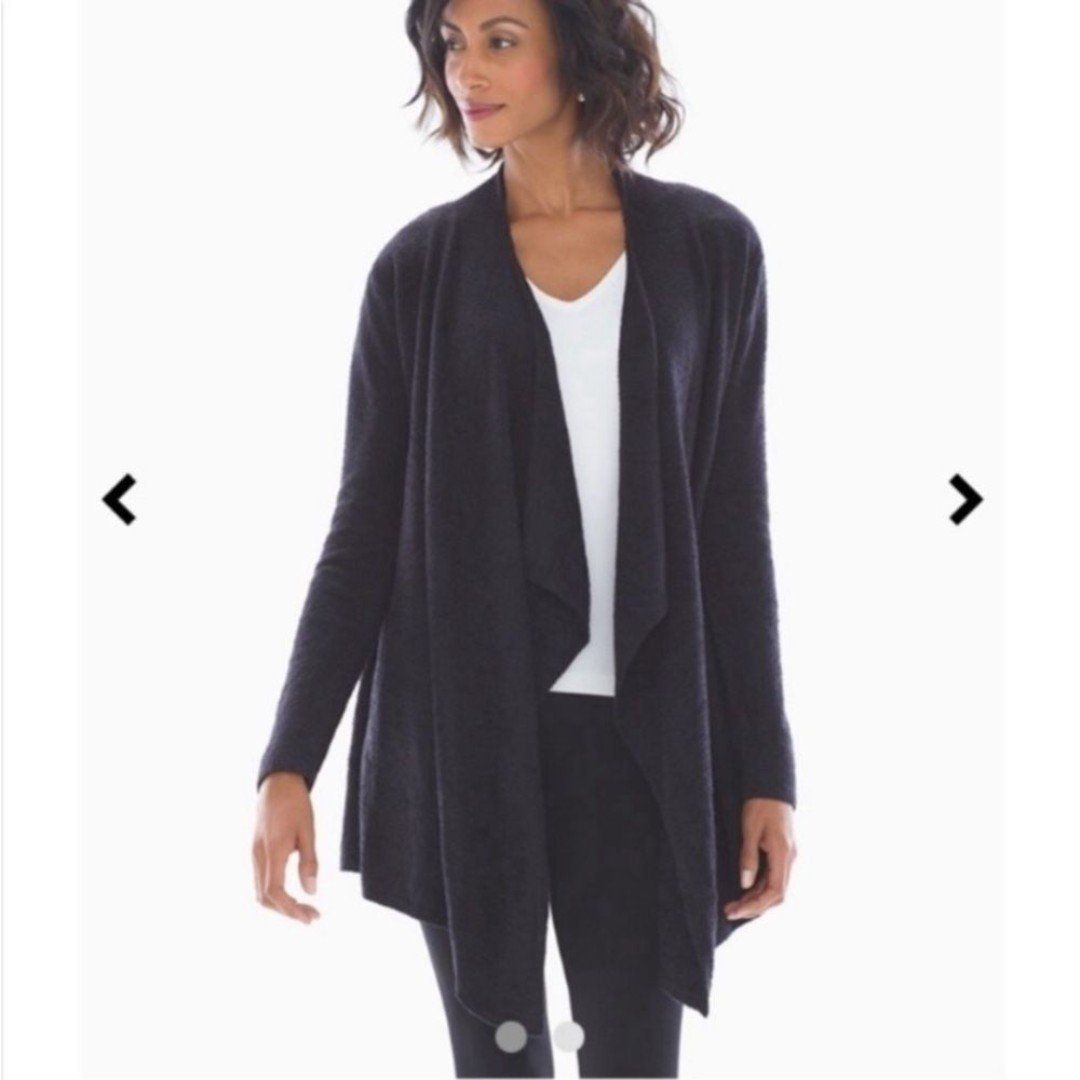 Barefoot Dreams Cozychic Lite Navy Open Front Cardigan S M